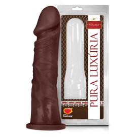 Dildo simples - Pura luxria 18,5x4,2cm - Chocolate