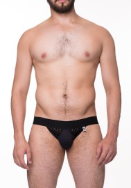 Cueca Jockstrap  - Tela na lateral - preto 