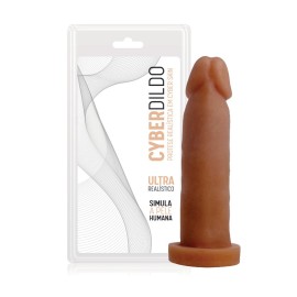 Dildo cyberskin vertebra  - 18,5x4,5cm - Marrom 