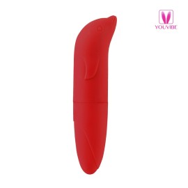 Mini Estimulador Golfinho  - Ponto G - Vermelho
