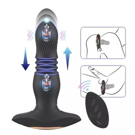  Plug Anal com vibrador e vai e vem - SI