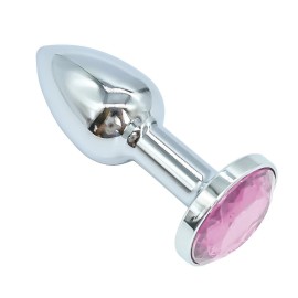 Plug anal de luxo em metal, com formato c�nico - tamanho PP Rosa