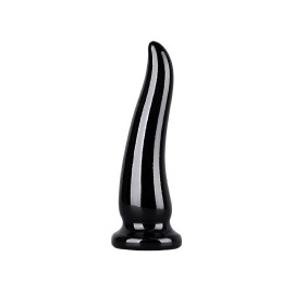 Plug Anal em Silicone - Formato de Cone - 16,5x4,5cm - SI Preto