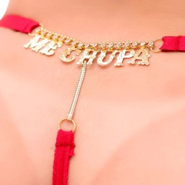 Calcinha Sexy - com escrita - Me chupa