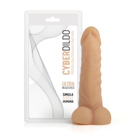 Dildo  com testculo cyber skin  vertebra - 17X4cm