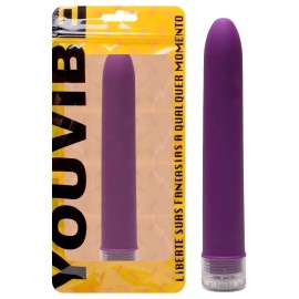 Vibrador personal - toque aveludado roxo 17cm