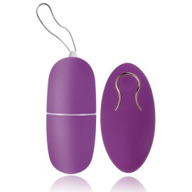 Mini vibrador egg com controlo remoto sem fio - roxo 10 vibrao